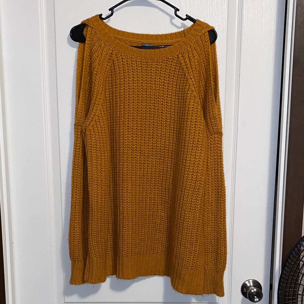 Cold shoulder sweater